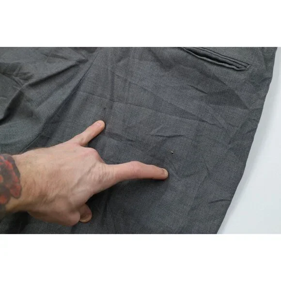Vintage 60s 70s Streetwear Mens 32x28 Lightweight Wool Knit Chino Pants Gray USA